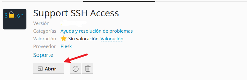 abrir support ssh access