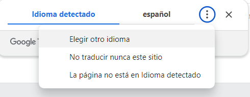 Elegir otro idioma